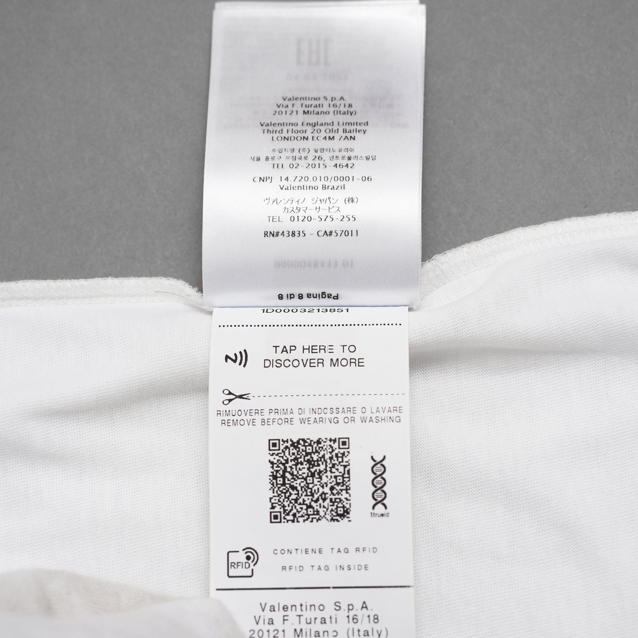 VALENTINO ヴァレンティノ / 22SS ロゴプリント エンブロイダリー  レースパネル  半袖Tシャツ / size XS (WHITE) レディース
