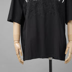 VALENTINO ヴァレンティノ /  20SS ロゴ レースパネル 半袖Tシャツ / オーバーサイズ  / WB3MG 14W6K7 / size S (BLACK) レディース