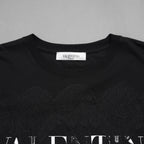 VALENTINO ヴァレンティノ /  20SS ロゴ レースパネル 半袖Tシャツ / オーバーサイズ  / WB3MG 14W6K7 / size S (BLACK) レディース