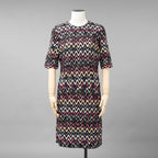 MISSONI ミッソーニ / 美品 23AW かぎ針編みニット 半袖ミニワンピース / DS23WG31 / size 44 (BLACK)