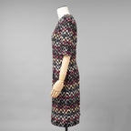 MISSONI ミッソーニ / 美品 23AW かぎ針編みニット 半袖ミニワンピース / DS23WG31 / size 44 (BLACK)