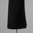 1PIU1UGUALE3 ウノピゥウノウグァーレトレ / 18AW 美品 WRAP NECK HOOD COAT ウールカシミア メルトンコート アウター / MRC060 WNY016 / size 4 (BLACK) 123023-alm