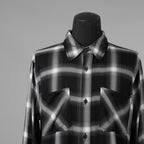ISAMU KATAYAMA BACKLASH イサムカタヤマ バックラッシュ / 美品 24SSレーヨン オリジナル オンブレチェック ガーメントダイ 長袖シャツ / 2026-01 / size M (BLACK) 352093-in-ue