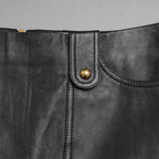 CELINE セリーヌ / 美品 23AW ラムレザー ミニスカート / 2H410305Q / size 38 (BLACK)