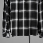 ISAMU KATAYAMA BACKLASH イサムカタヤマ バックラッシュ / 美品 24SSレーヨン オリジナル オンブレチェック ガーメントダイ 長袖シャツ / 2026-01 / size M (BLACK) 352093-in-ue
