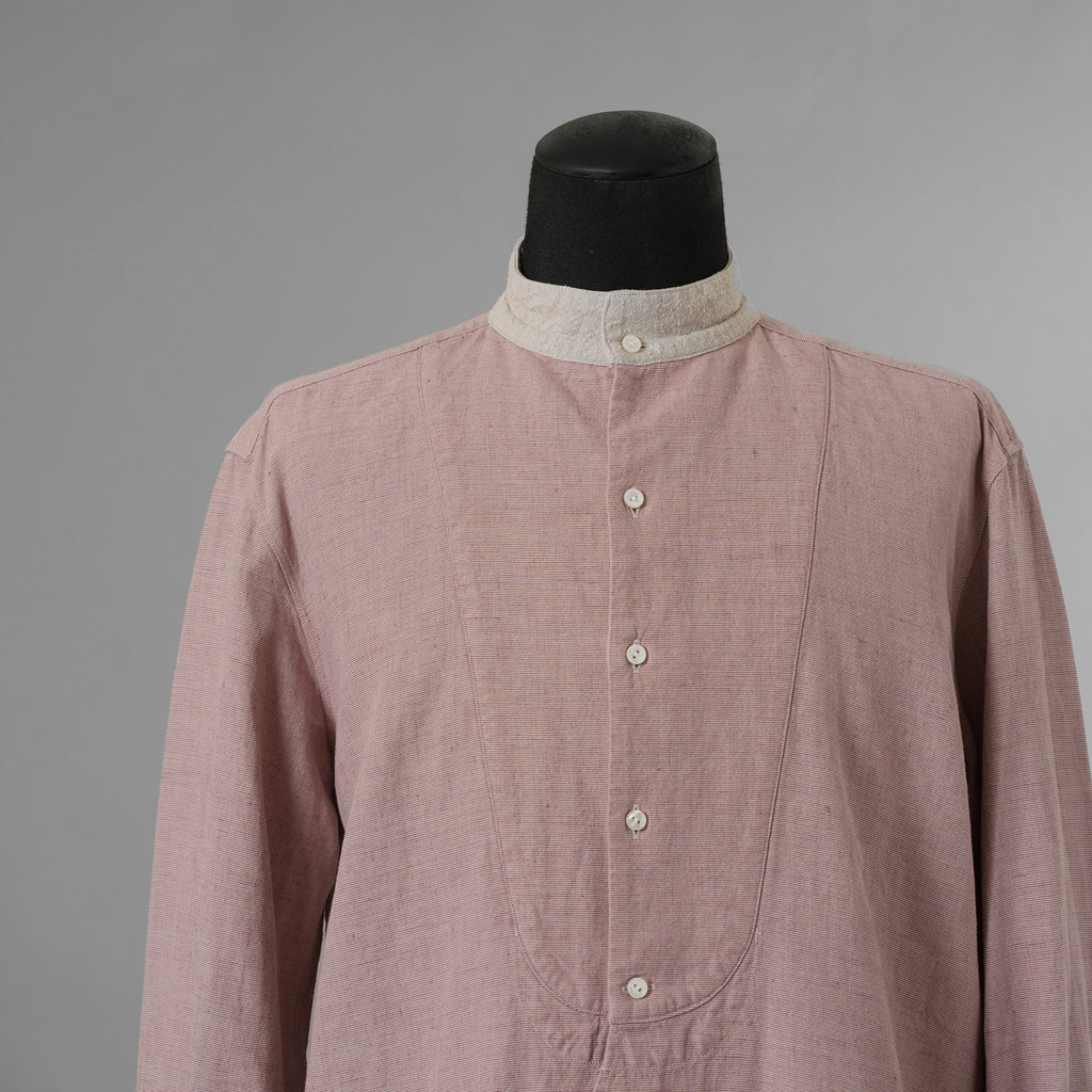 SUS-SOUS シュスー / 美品 22SS shirts officers 長袖シャツ / 07-SS02307C / size 9 (PINK) 123022-alm