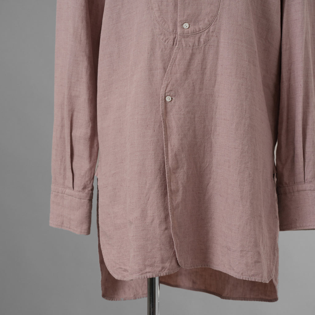 SUS-SOUS シュスー / 美品 22SS shirts officers 長袖シャツ / 07-SS02307C / size 9 (PINK) 123022-alm
