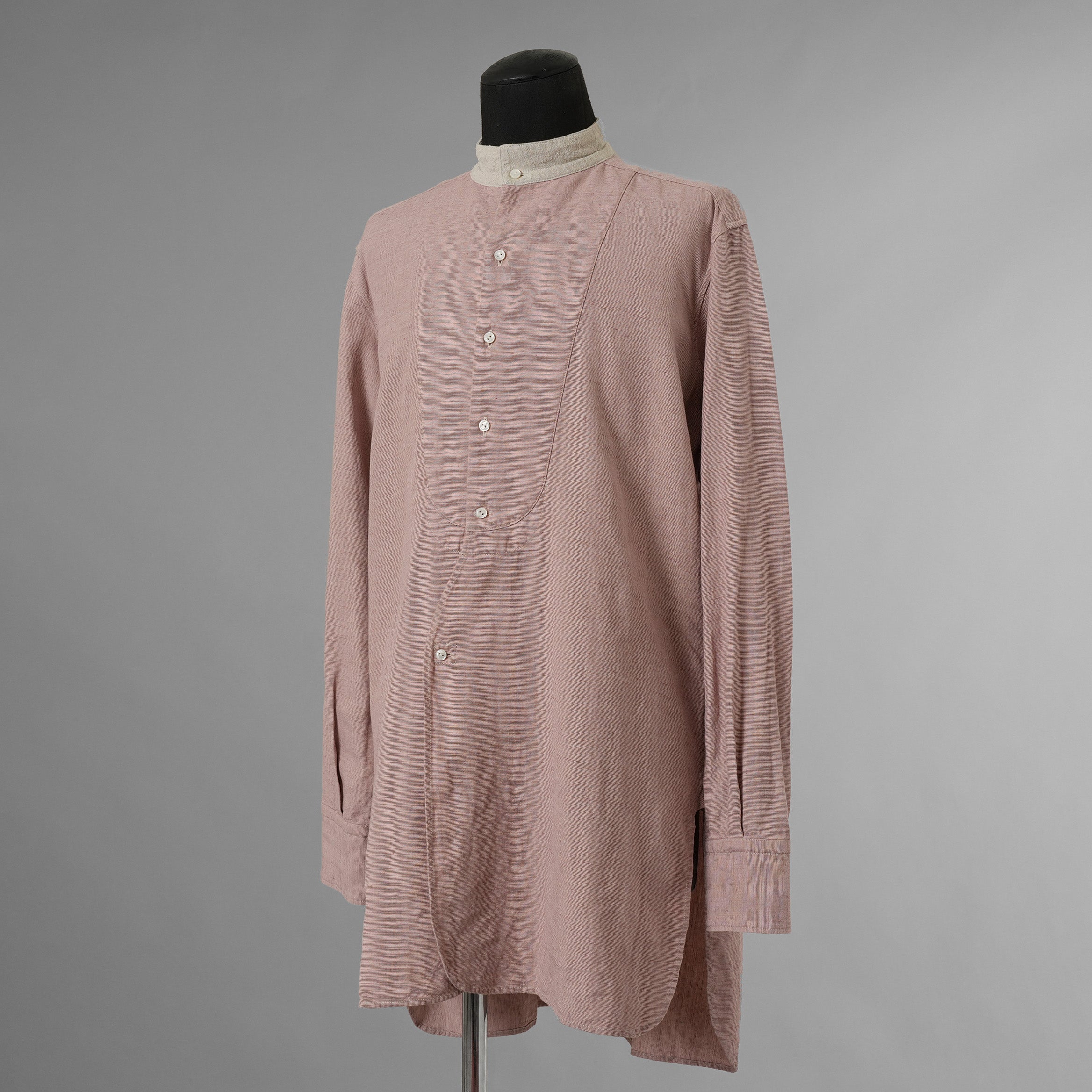 SUS-SOUS シュスー / 美品 22SS shirts officers 長袖シャツ / 07-SS02307C / size 9 (PINK) 123022-alm