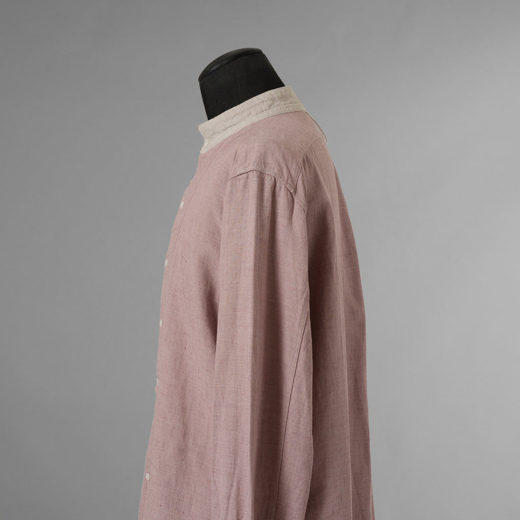 SUS-SOUS シュスー / 美品 22SS shirts officers 長袖シャツ / 07-SS02307C / size 9 (PINK) 123022-alm