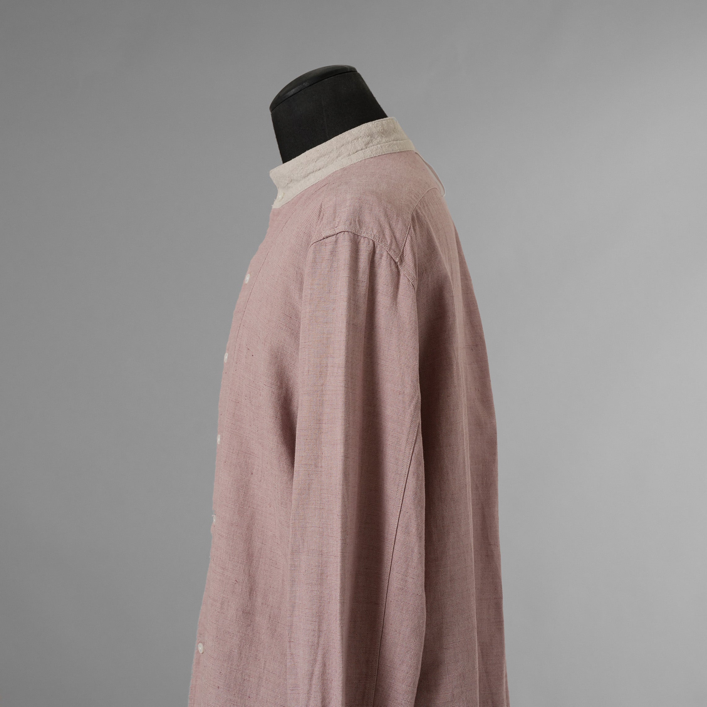 SUS-SOUS シュスー / 美品 22SS shirts officers 長袖シャツ / 07-SS02307C / size 9 (PINK) 123022-alm