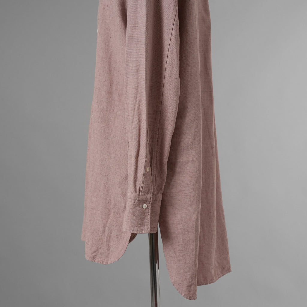 SUS-SOUS シュスー / 美品 22SS shirts officers 長袖シャツ / 07-SS02307C / size 9 (PINK) 123022-alm