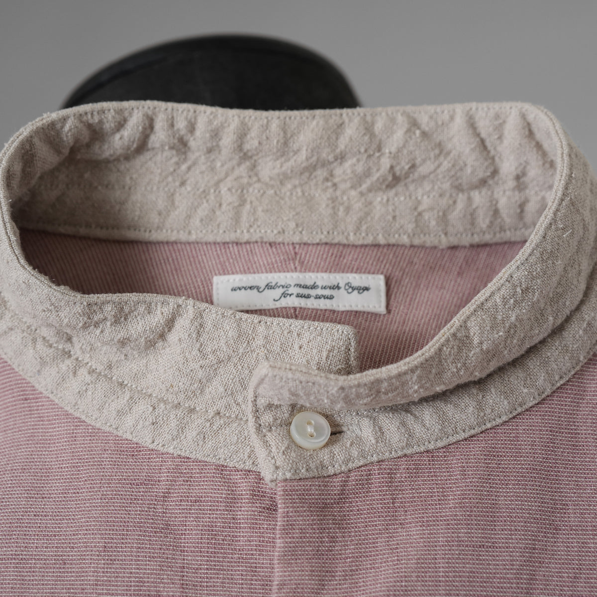 SUS-SOUS シュスー / 美品 22SS shirts officers 長袖シャツ / 07-SS02307C / size 9 (PINK) 123022-alm