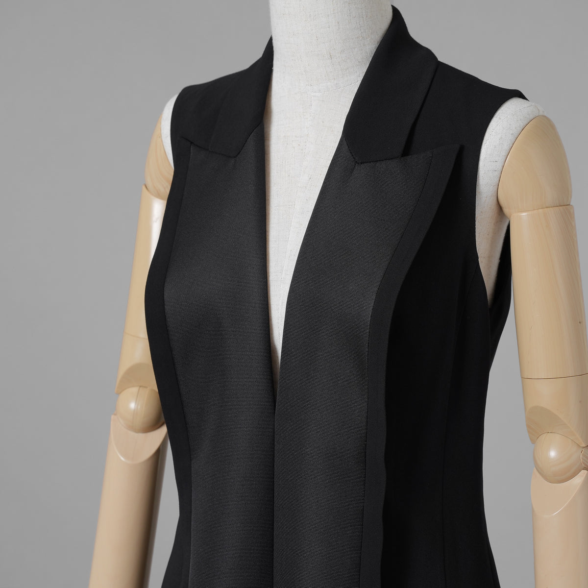 FENDI フェンディ / 美品 21AW 杏 着用 Lolcita Tuxedo Dress ジレドレス ワンピース / FDB672 AGTN / size 40 (BLACK) レディース 352091-izm