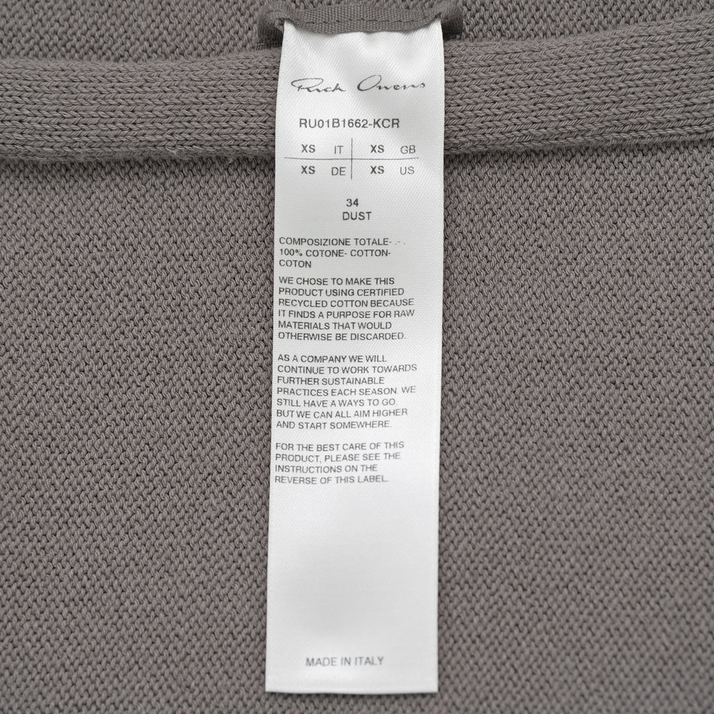 RICK OWENS リックオウエンス / 美品 22SS FOGACHINE / Tommy Vネック ニット セーター / RU-01B1662-KCR / size XS (DUST)