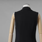 FENDI フェンディ / 美品 21AW 杏 着用 Lolcita Tuxedo Dress ジレドレス ワンピース / FDB672 AGTN / size 40 (BLACK) レディース 352091-izm