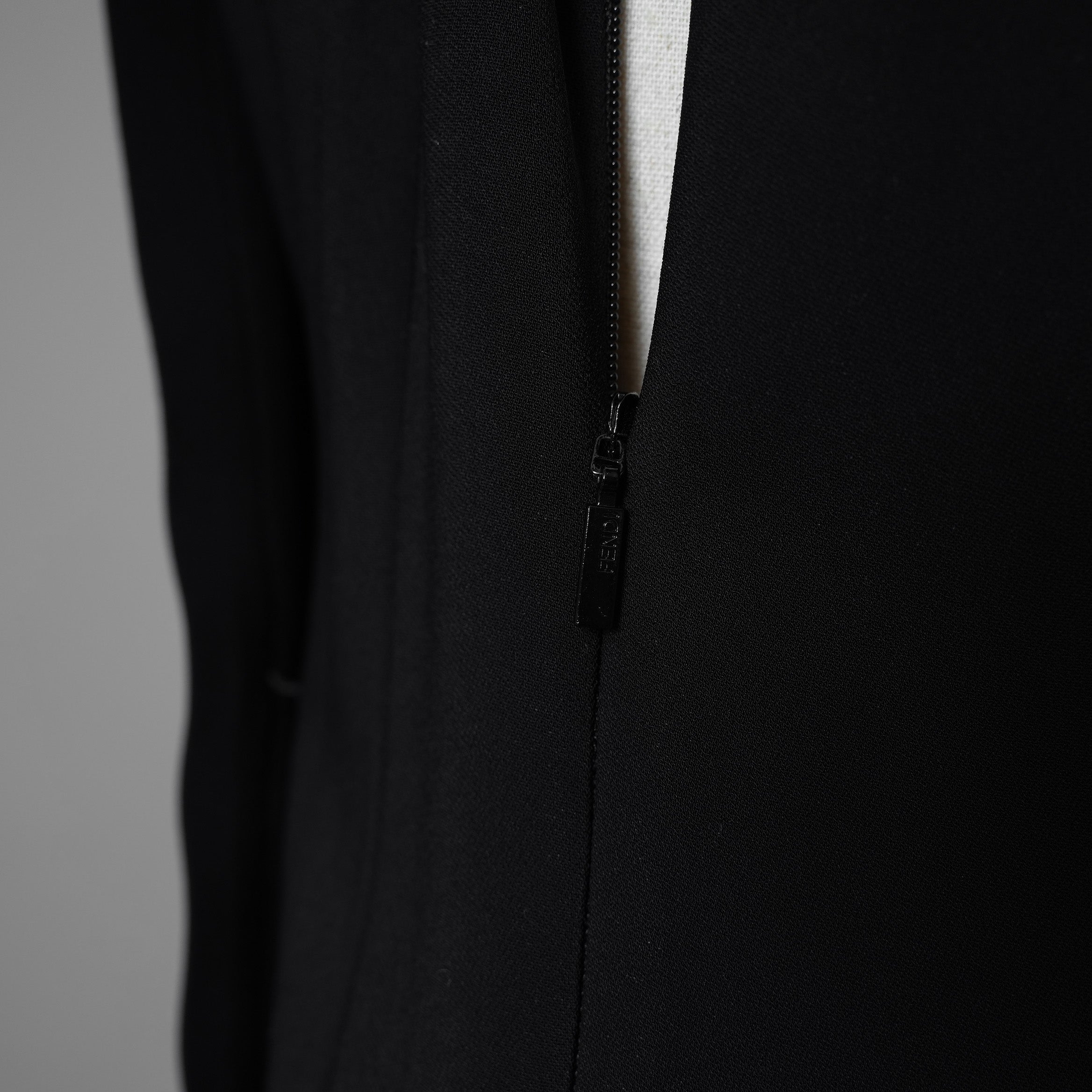 FENDI フェンディ / 美品 21AW 杏 着用 Lolcita Tuxedo Dress ジレドレス ワンピース / FDB672 AGTN / size 40 (BLACK) レディース 352091-izm