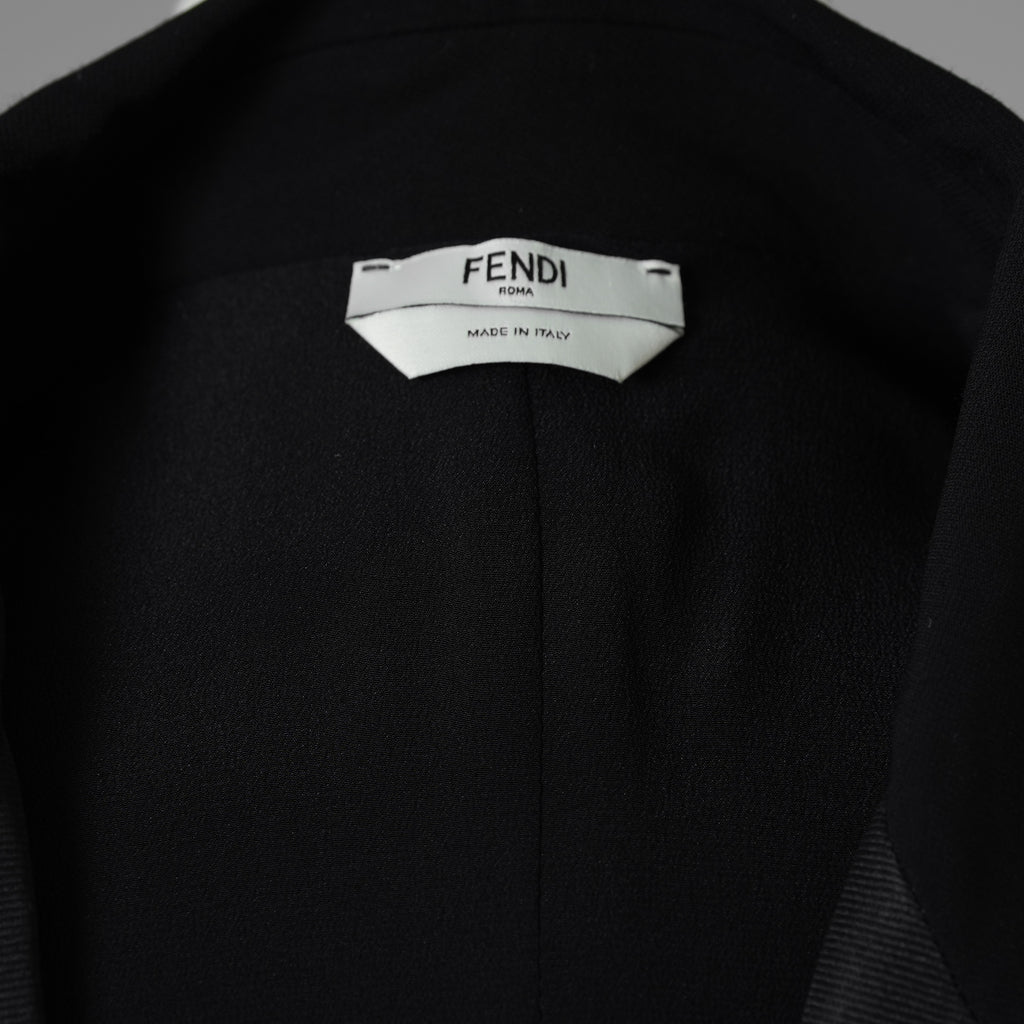 FENDI フェンディ / 美品 21AW 杏 着用 Lolcita Tuxedo Dress ジレドレス ワンピース / FDB672 AGTN / size 40 (BLACK) レディース 352091-izm