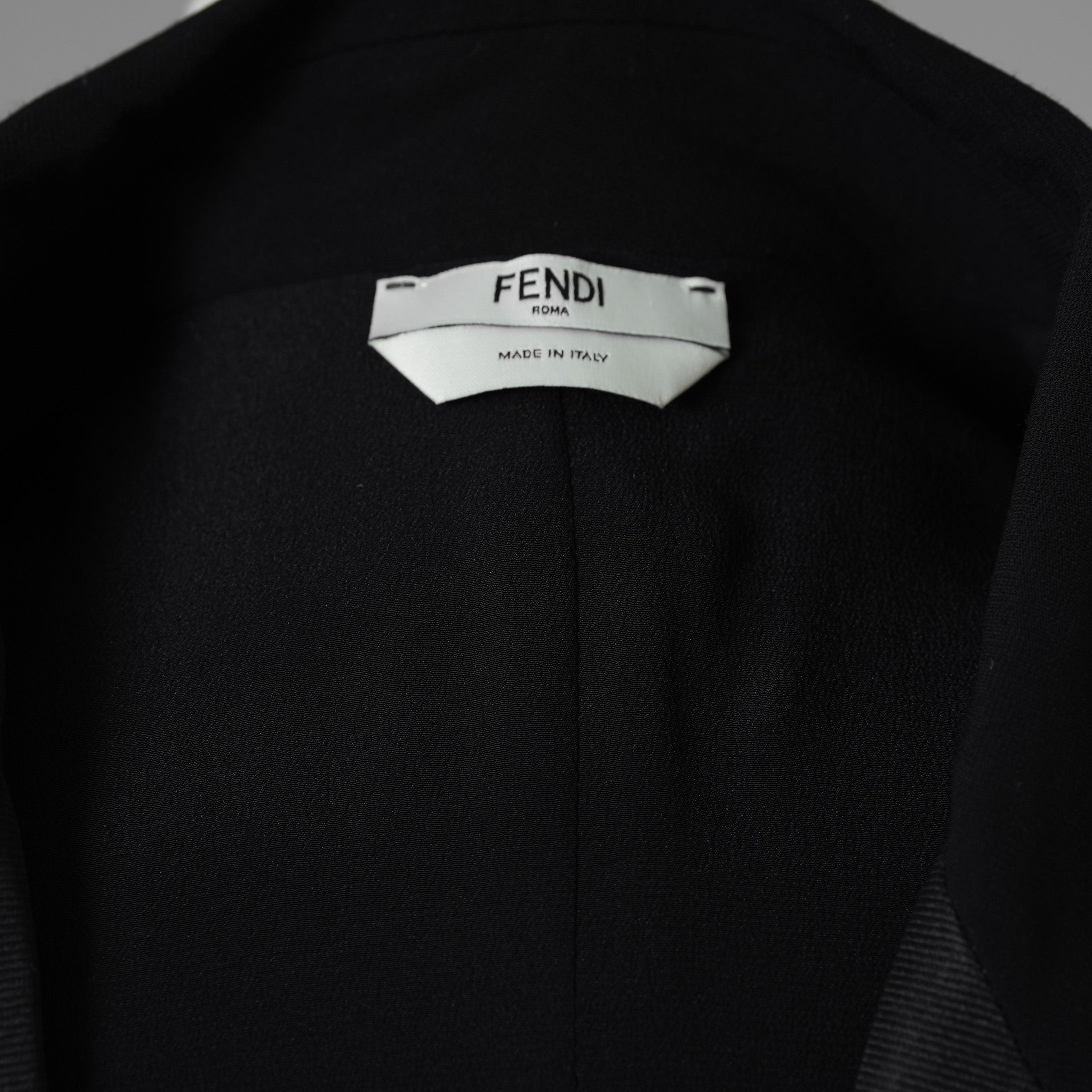 FENDI フェンディ / 美品 21AW 杏 着用 Lolcita Tuxedo Dress ジレドレス ワンピース / FDB672 AGTN / size 40 (BLACK) レディース 352091-izm