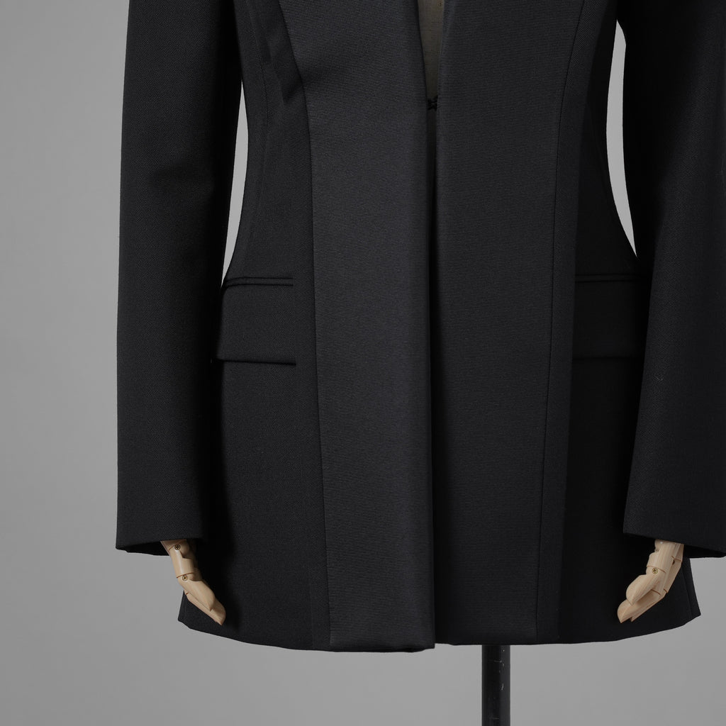 FENDI フェンディ / 美品 21AW Contrasting Lapel Tuxedo Blazer コントラスティング ラペル タキシード ブレザー ジャケット / FJ7215 AHLA / size 40 (BLACK) レディース 352092-izm