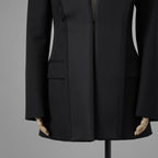 FENDI フェンディ / 美品 21AW Contrasting Lapel Tuxedo Blazer コントラスティング ラペル タキシード ブレザー ジャケット / FJ7215 AHLA / size 40 (BLACK) レディース 352092-izm