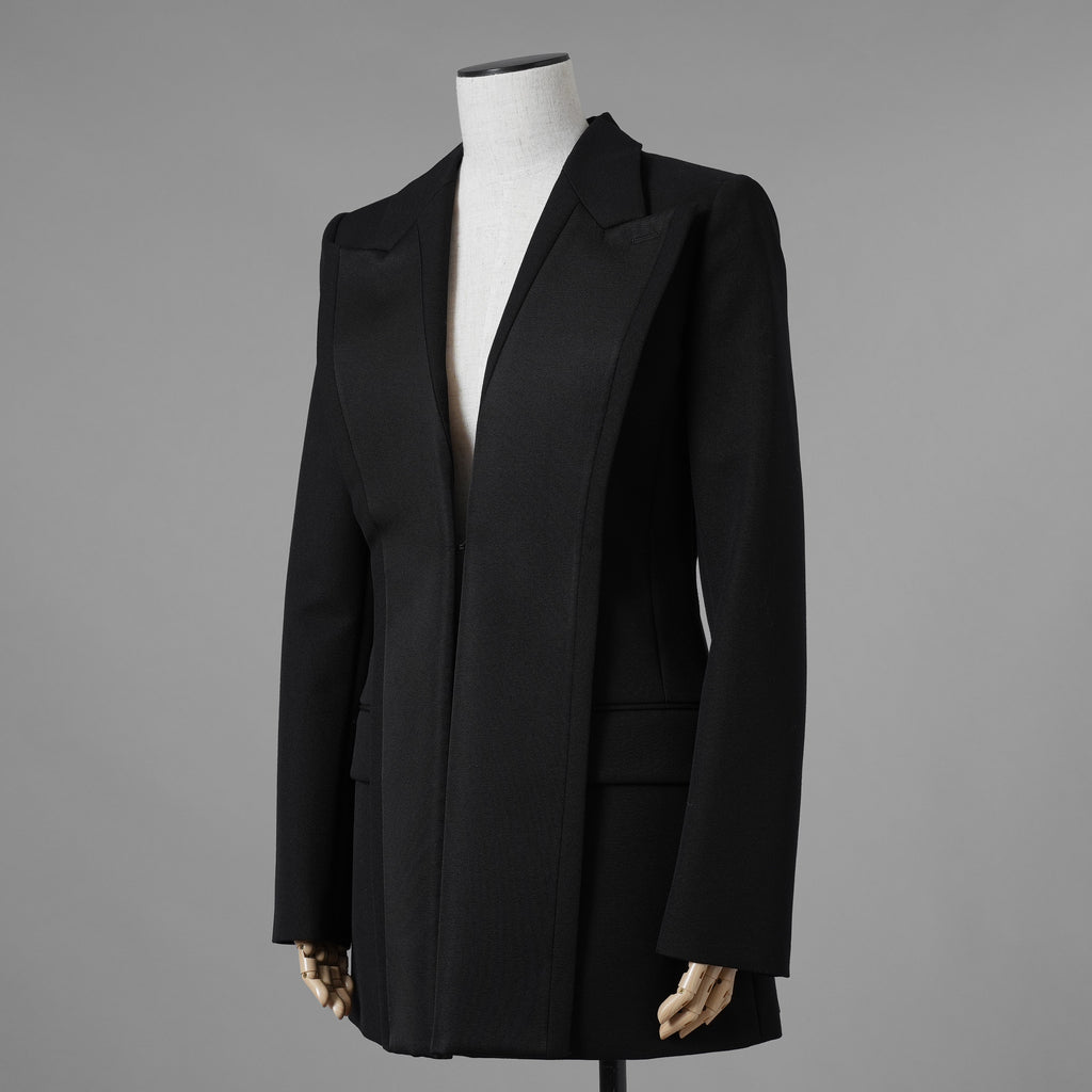 FENDI フェンディ / 美品 21AW Contrasting Lapel Tuxedo Blazer コントラスティング ラペル タキシード ブレザー ジャケット / FJ7215 AHLA / size 40 (BLACK) レディース 352092-izm