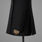 FENDI フェンディ / 美品 21AW Contrasting Lapel Tuxedo Blazer コントラスティング ラペル タキシード ブレザー ジャケット / FJ7215 AHLA / size 40 (BLACK) レディース 352092-izm