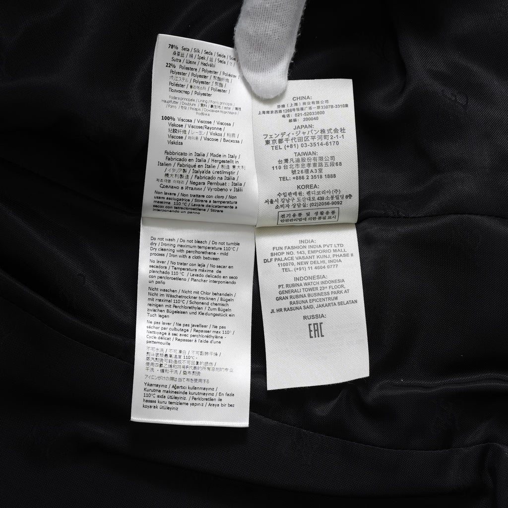 FENDI フェンディ / 美品 21AW Contrasting Lapel Tuxedo Blazer コントラスティング ラペル タキシード ブレザー ジャケット / FJ7215 AHLA / size 40 (BLACK) レディース 352092-izm