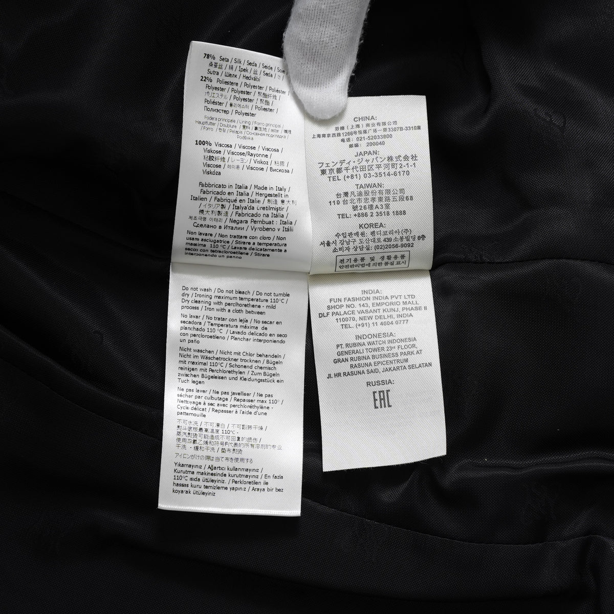 FENDI フェンディ / 美品 21AW Contrasting Lapel Tuxedo Blazer コントラスティング ラペル タキシード ブレザー ジャケット / FJ7215 AHLA / size 40 (BLACK) レディース 352092-izm
