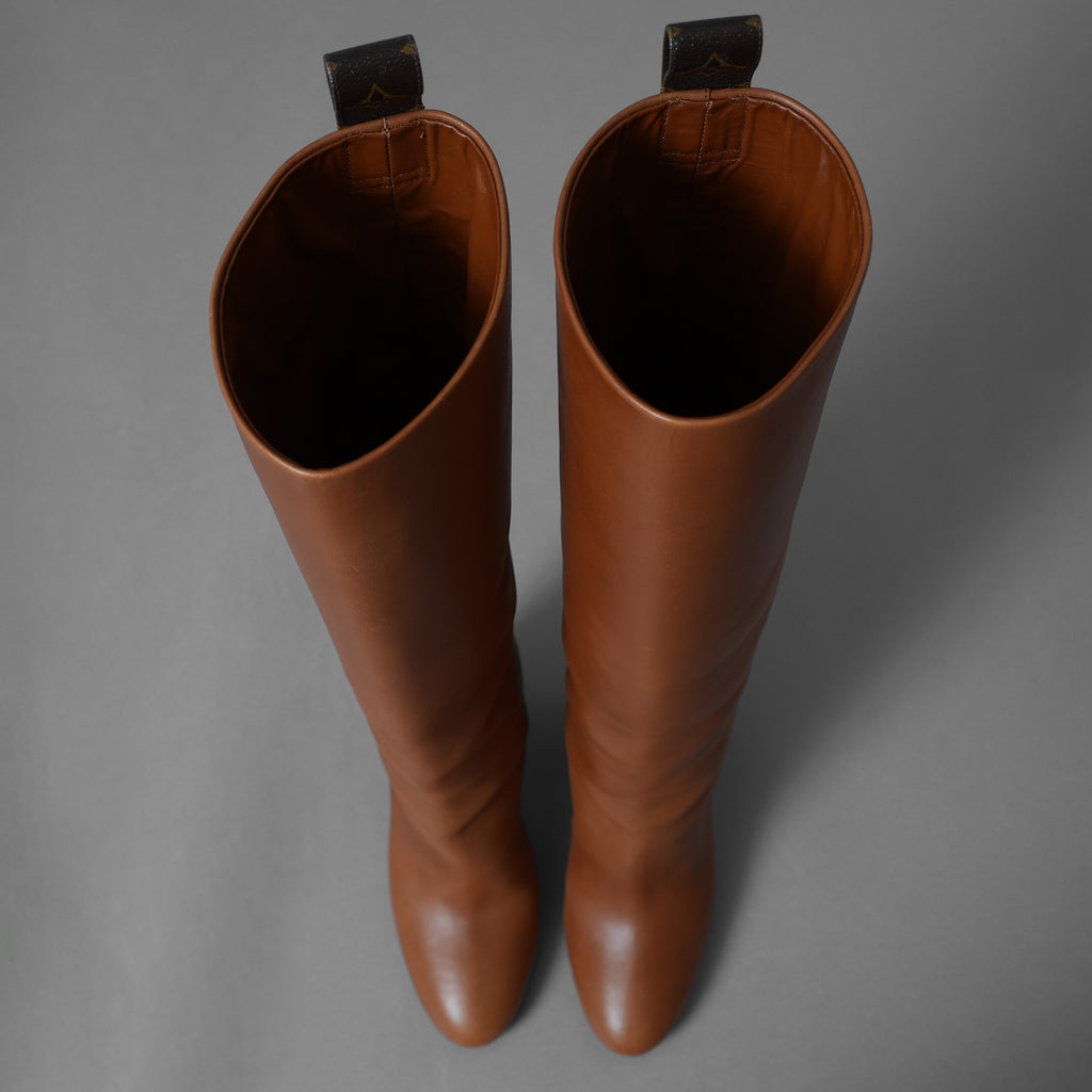 LOUIS VUITTON  ルイヴィトン / 美品 22AW ドナ・ライン ハイブーツ Donna High Boot シューズ / BRO062 / size 36 (23cm) BROWN レディース 352095-izm