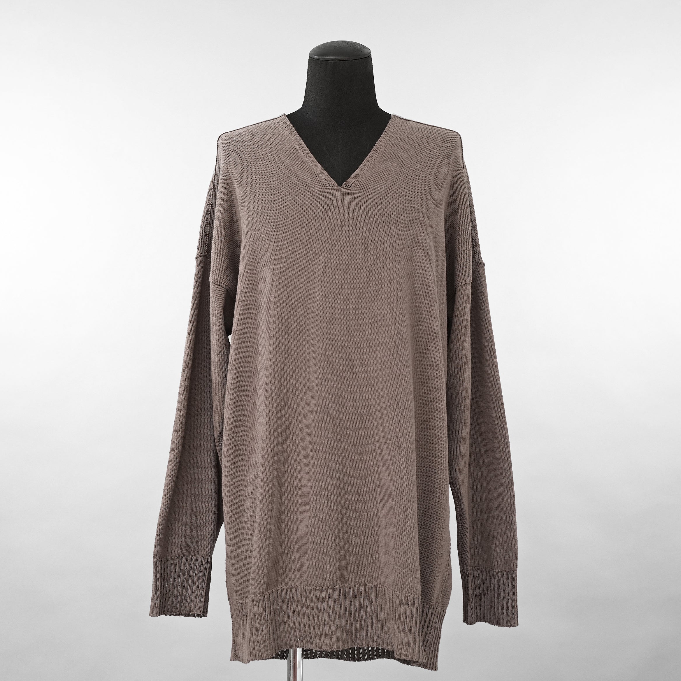 RICK OWENS リックオウエンス / 美品 22SS FOGACHINE / Tommy Vネック ニット セーター / RU-01B1662-KCR / size XS (DUST)
