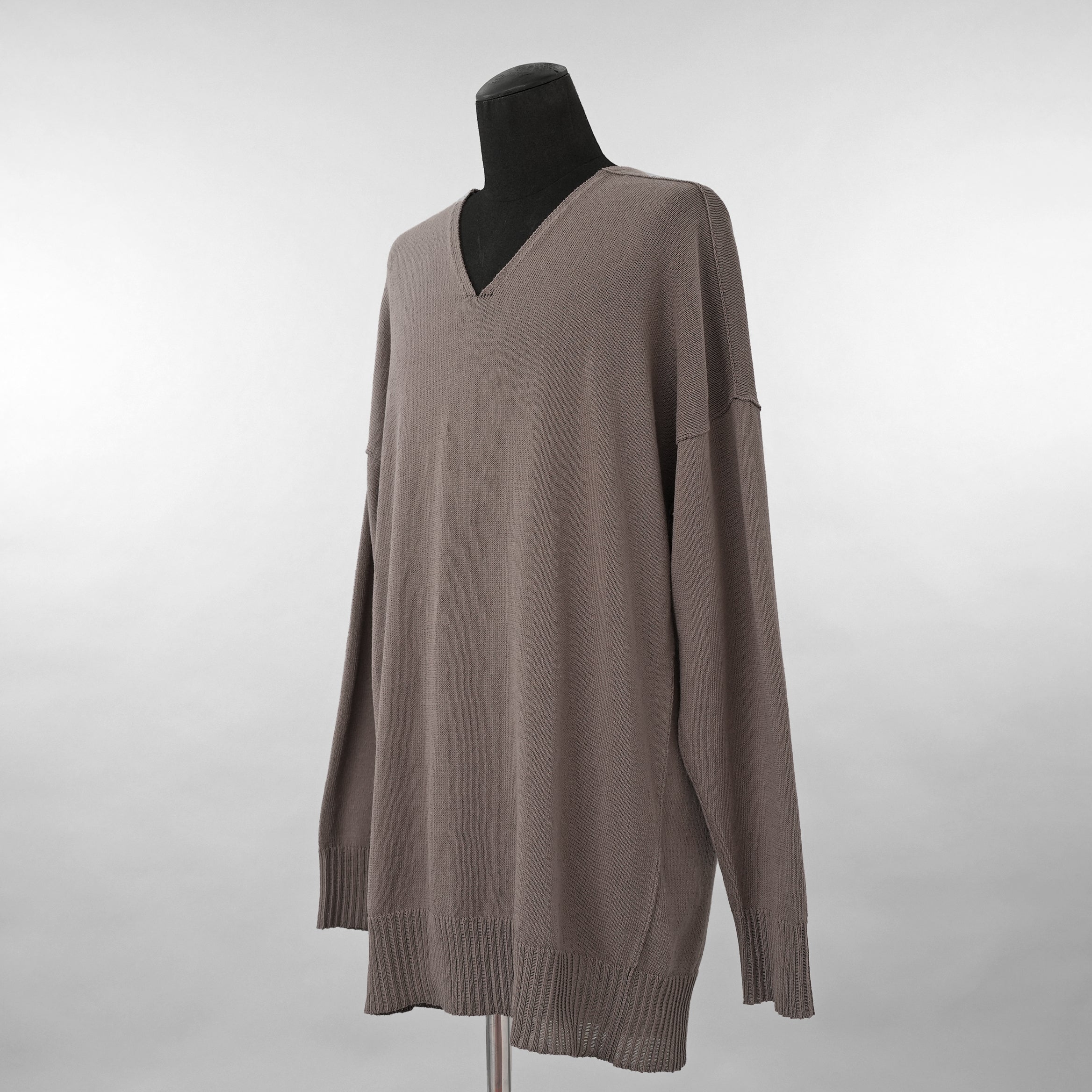 RICK OWENS リックオウエンス / 美品 22SS FOGACHINE / Tommy Vネック ニット セーター / RU-01B1662-KCR / size XS (DUST)