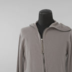 超希少 BORIS BIDJAN SABERI ボリスビジャンサベリ / 美品 カシミヤ 100% zipper2. シームレス3Dニット / FZB30008 / size S (LIGHT GRAY)