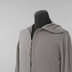 超希少 BORIS BIDJAN SABERI ボリスビジャンサベリ / 美品 カシミヤ 100% zipper2. シームレス3Dニット / FZB30008 / size S (LIGHT GRAY)