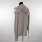 超希少 BORIS BIDJAN SABERI ボリスビジャンサベリ / 美品 カシミヤ 100% zipper2. シームレス3Dニット / FZB30008 / size S (LIGHT GRAY)