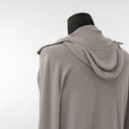 超希少 BORIS BIDJAN SABERI ボリスビジャンサベリ / 美品 カシミヤ 100% zipper2. シームレス3Dニット / FZB30008 / size S (LIGHT GRAY)