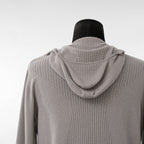 超希少 BORIS BIDJAN SABERI ボリスビジャンサベリ / 美品 カシミヤ 100% zipper2. シームレス3Dニット / FZB30008 / size S (LIGHT GRAY)