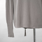 超希少 BORIS BIDJAN SABERI ボリスビジャンサベリ / 美品 カシミヤ 100% zipper2. シームレス3Dニット / FZB30008 / size S (LIGHT GRAY)