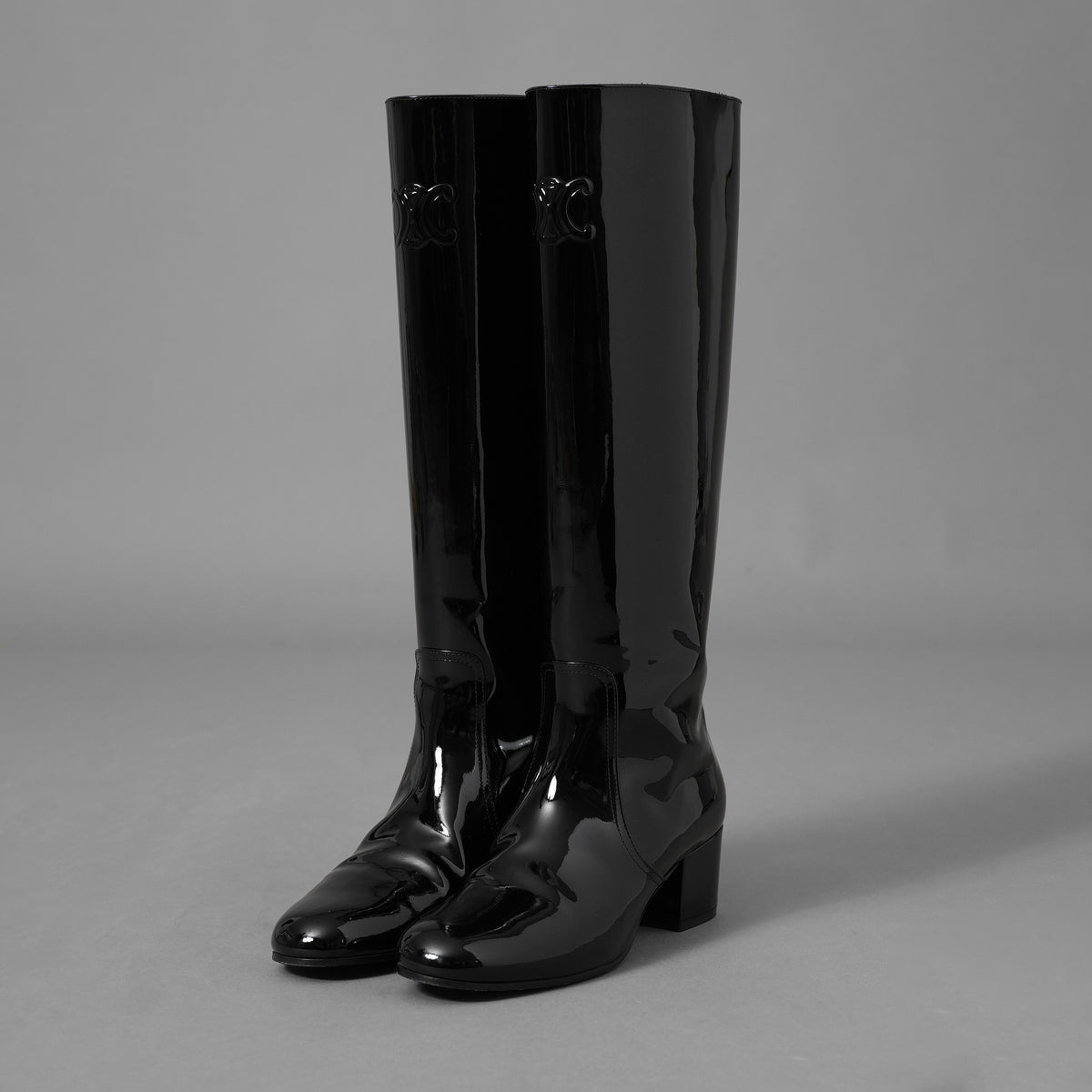 CELINE セリーヌ / 美品 24AW Les Bottes Celine トリオンフ ハイブーツ シューズ / DY3274 / size 37 (24cm) BLACK レディース 352094-izm