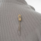 超希少 BORIS BIDJAN SABERI ボリスビジャンサベリ / 美品 カシミヤ 100% zipper2. シームレス3Dニット / FZB30008 / size S (LIGHT GRAY)