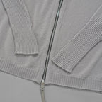 超希少 BORIS BIDJAN SABERI ボリスビジャンサベリ / 美品 カシミヤ 100% zipper2. シームレス3Dニット / FZB30008 / size S (LIGHT GRAY)