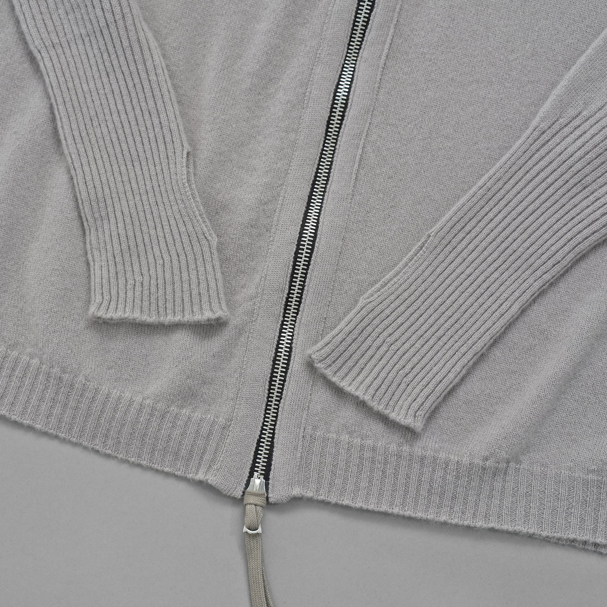 超希少 BORIS BIDJAN SABERI ボリスビジャンサベリ / 美品 カシミヤ 100% zipper2. シームレス3Dニット / FZB30008 / size S (LIGHT GRAY)