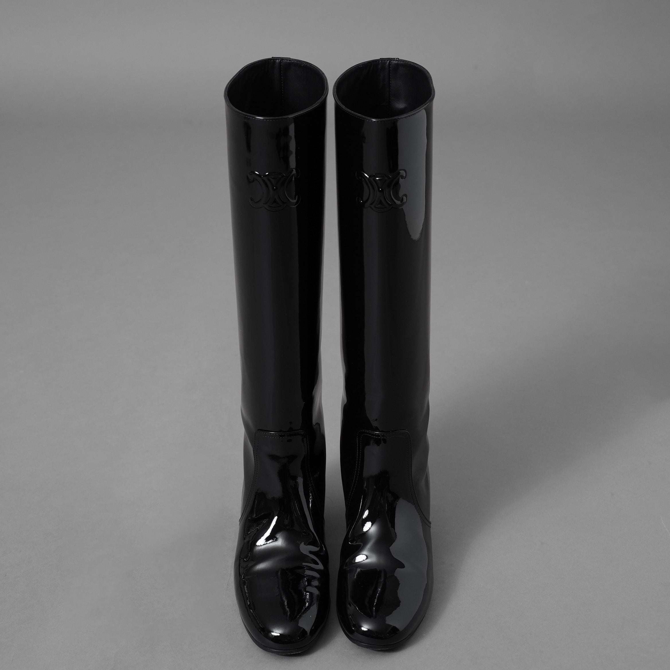 CELINE セリーヌ / 美品 24AW Les Bottes Celine トリオンフ ハイブーツ シューズ / DY3274 / size 37 (24cm) BLACK レディース 352094-izm