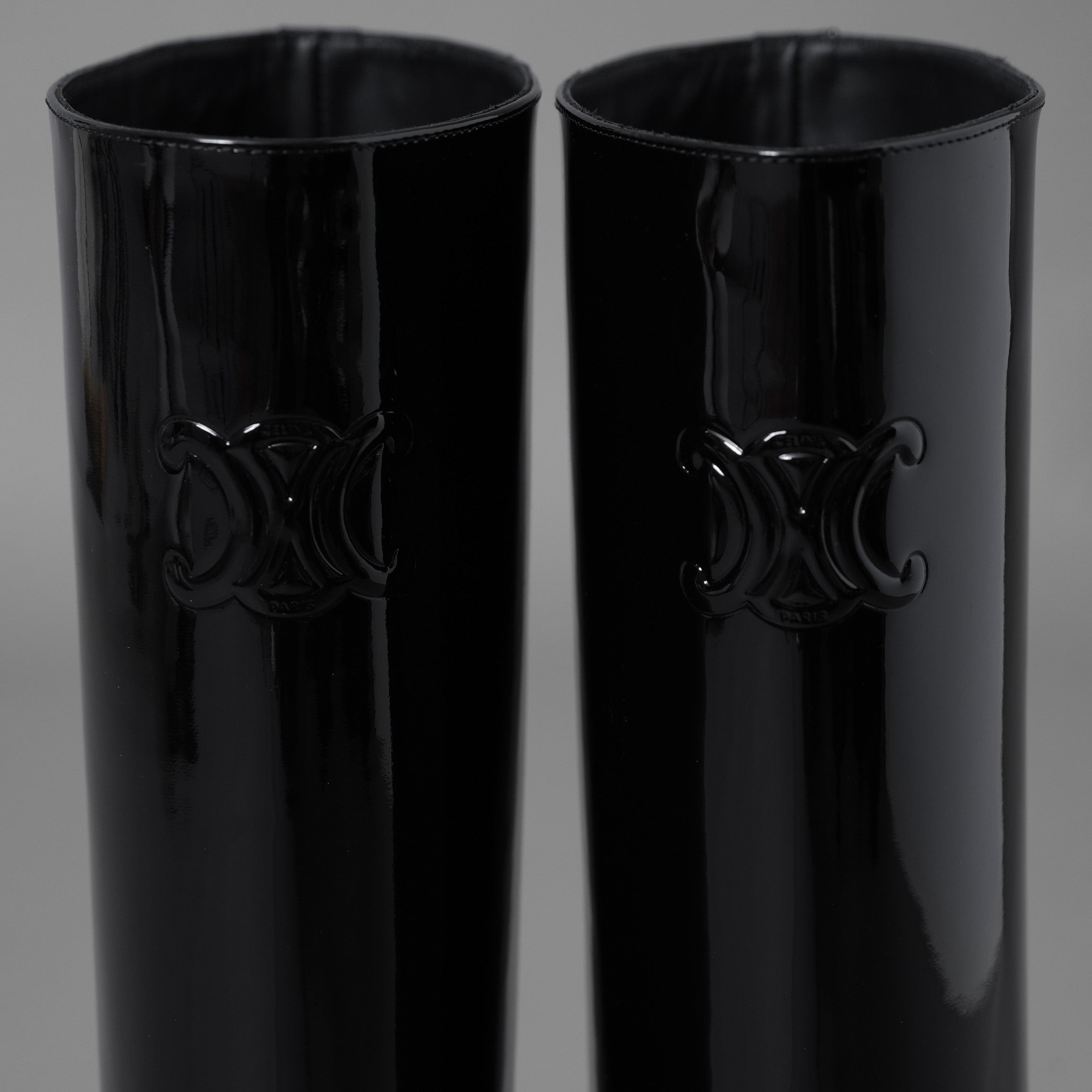 CELINE セリーヌ / 美品 24AW Les Bottes Celine トリオンフ ハイブーツ シューズ / DY3274 / size 37 (24cm) BLACK レディース 352094-izm