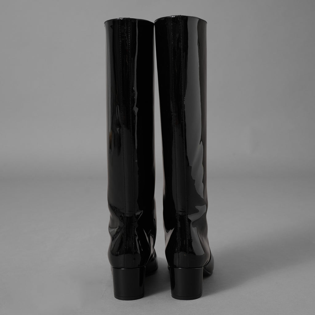 CELINE セリーヌ / 美品 24AW Les Bottes Celine トリオンフ ハイブーツ シューズ / DY3274 / size 37 (24cm) BLACK レディース 352094-izm