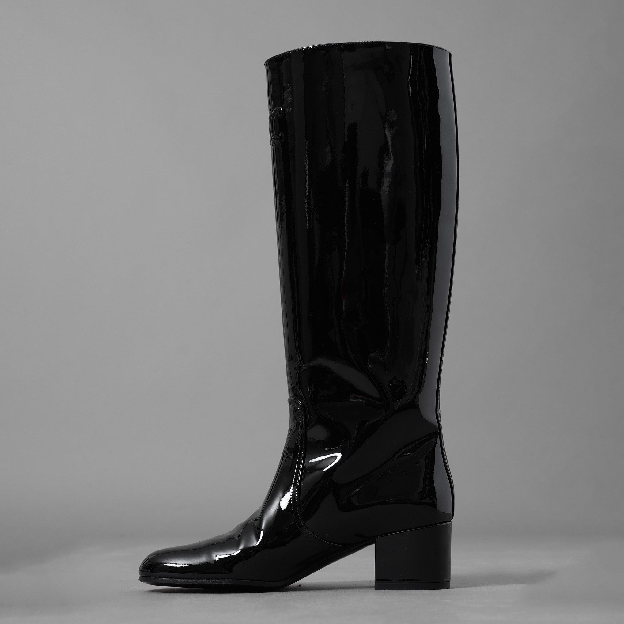 CELINE セリーヌ / 美品 24AW Les Bottes Celine トリオンフ ハイブーツ シューズ / DY3274 / size 37 (24cm) BLACK レディース 352094-izm