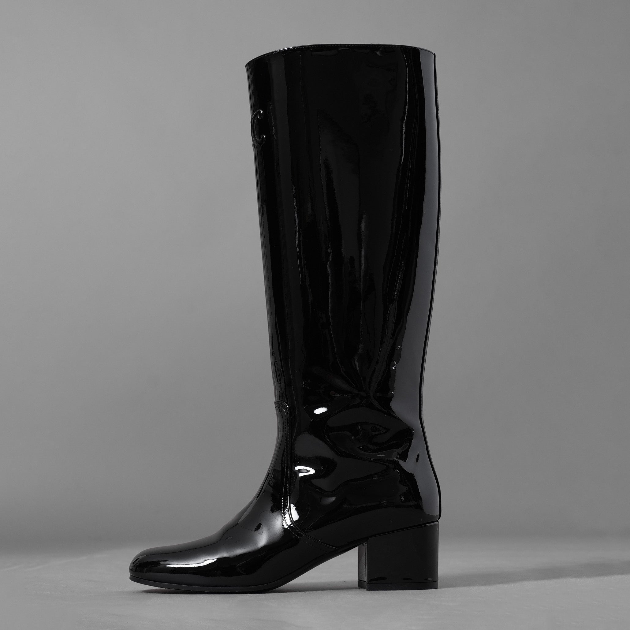 CELINE セリーヌ / 美品 24AW Les Bottes Celine トリオンフ ハイブーツ シューズ / DY3274 / size 37 (24cm) BLACK レディース 352094-izm