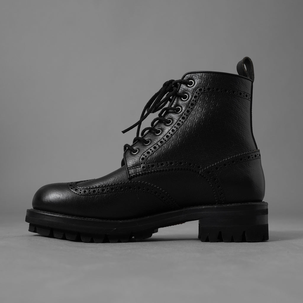 Dsquared2 ディースクエアード / 美品 7ホール ウイングチップ レースアップ ブーツ シューズ / size 40 (BLACK) 352099-in-ue