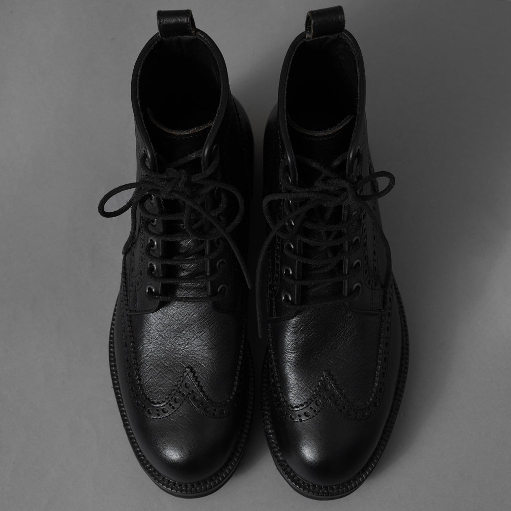Dsquared2 ディースクエアード / 美品 7ホール ウイングチップ レースアップ ブーツ シューズ / size 40 (BLACK) 352099-in-ue