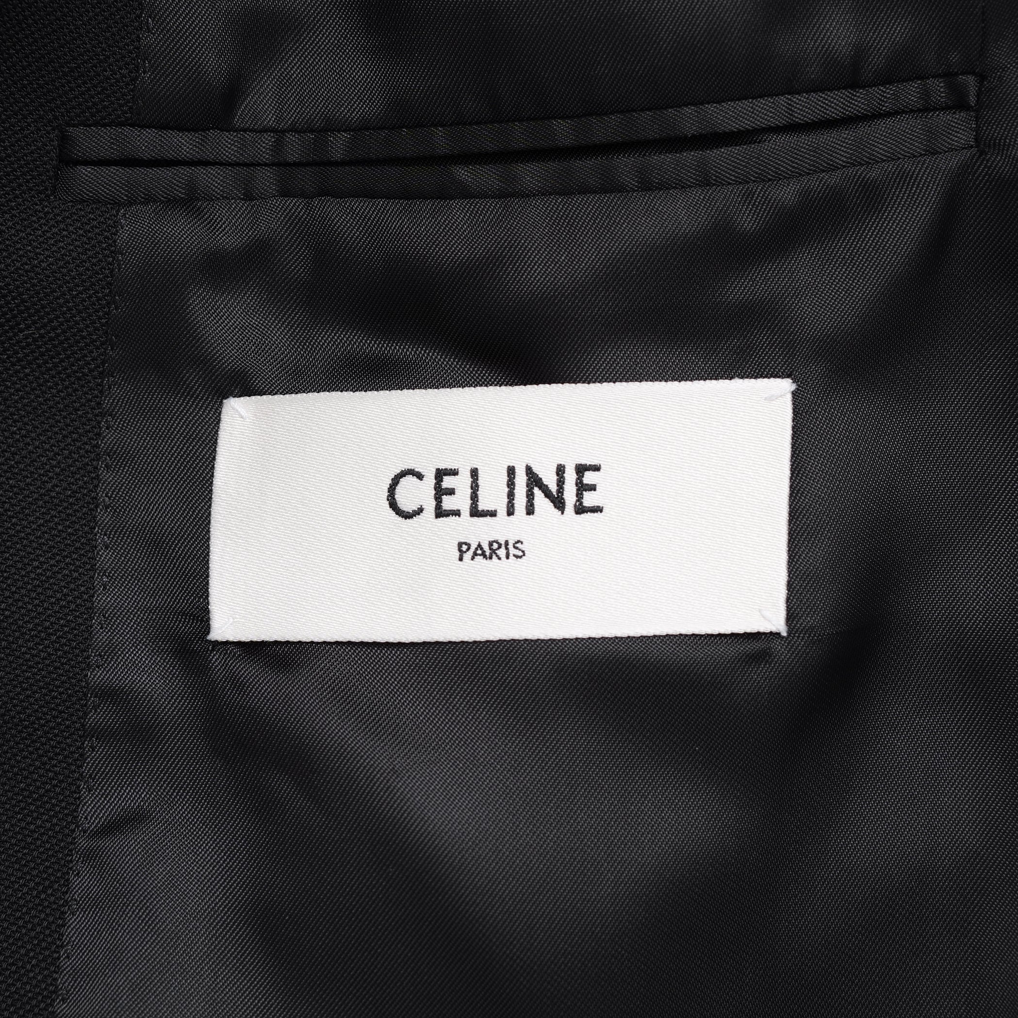 CELINE セリーヌ / 美品 19AW ロング レクタングル テーラードジャケット / 2V030120D / size 36 (BLACK) レディース