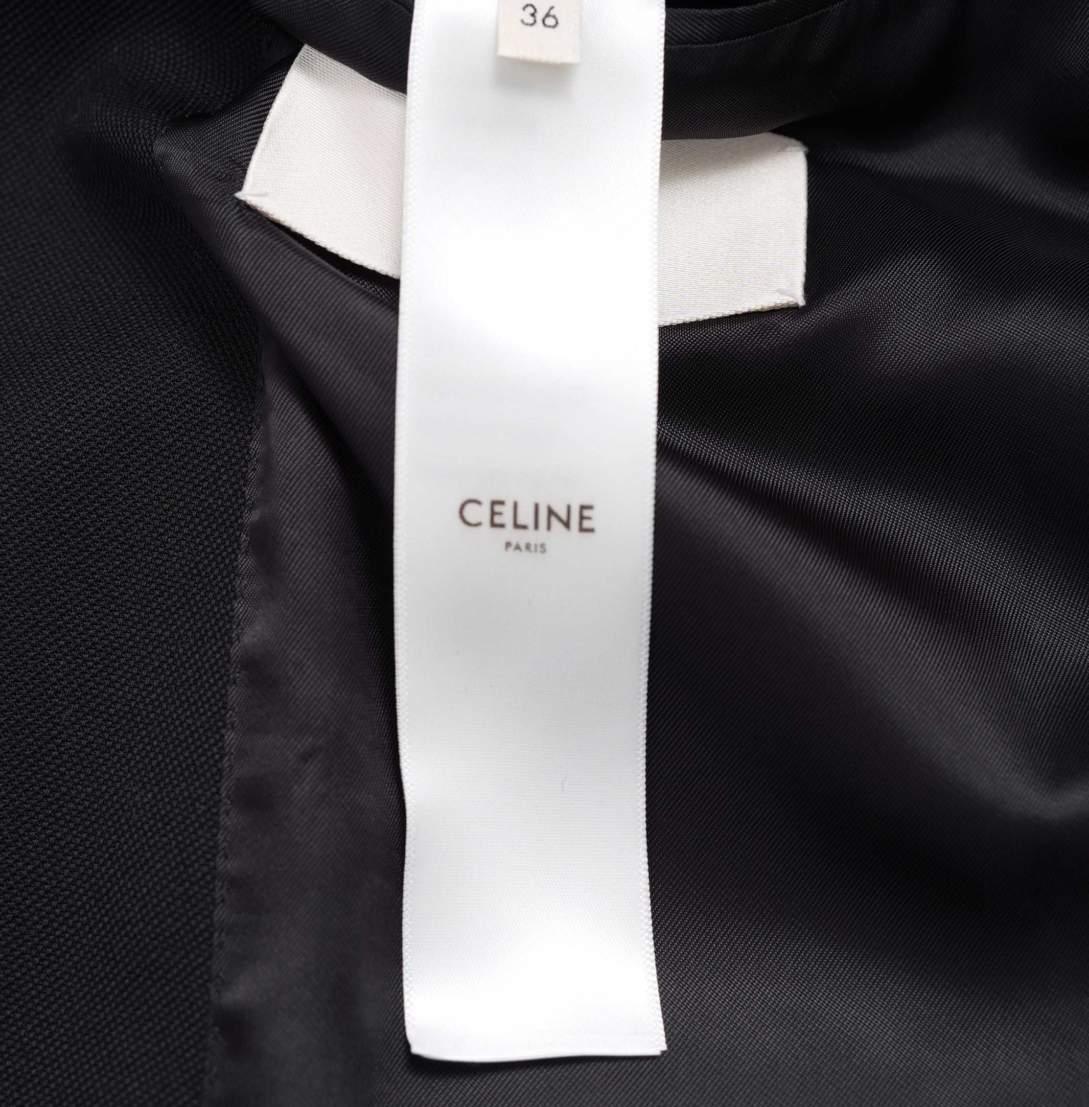 CELINE セリーヌ / 美品 19AW ロング レクタングル テーラードジャケット / 2V030120D / size 36 (BLACK) レディース